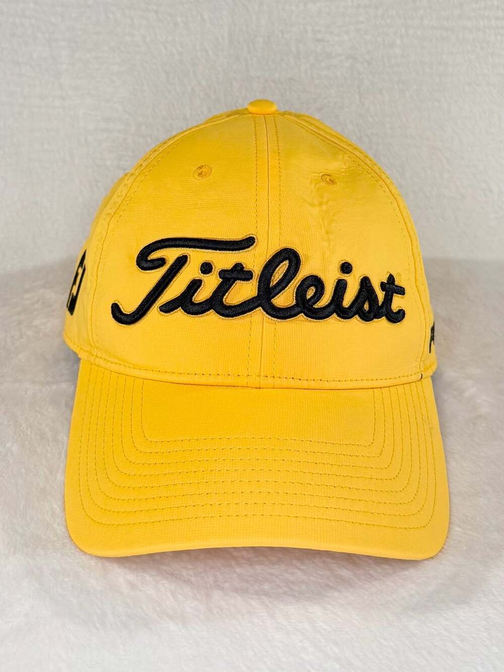 Titleist Tour Performance Golf Hat Yellow Black Pro V1 Footjoy Adjustable Cap